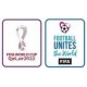 2022 Katar Weltmeisterschaft White &amp; Fußball vereint die Welt White Abzeichen  + €6,00 